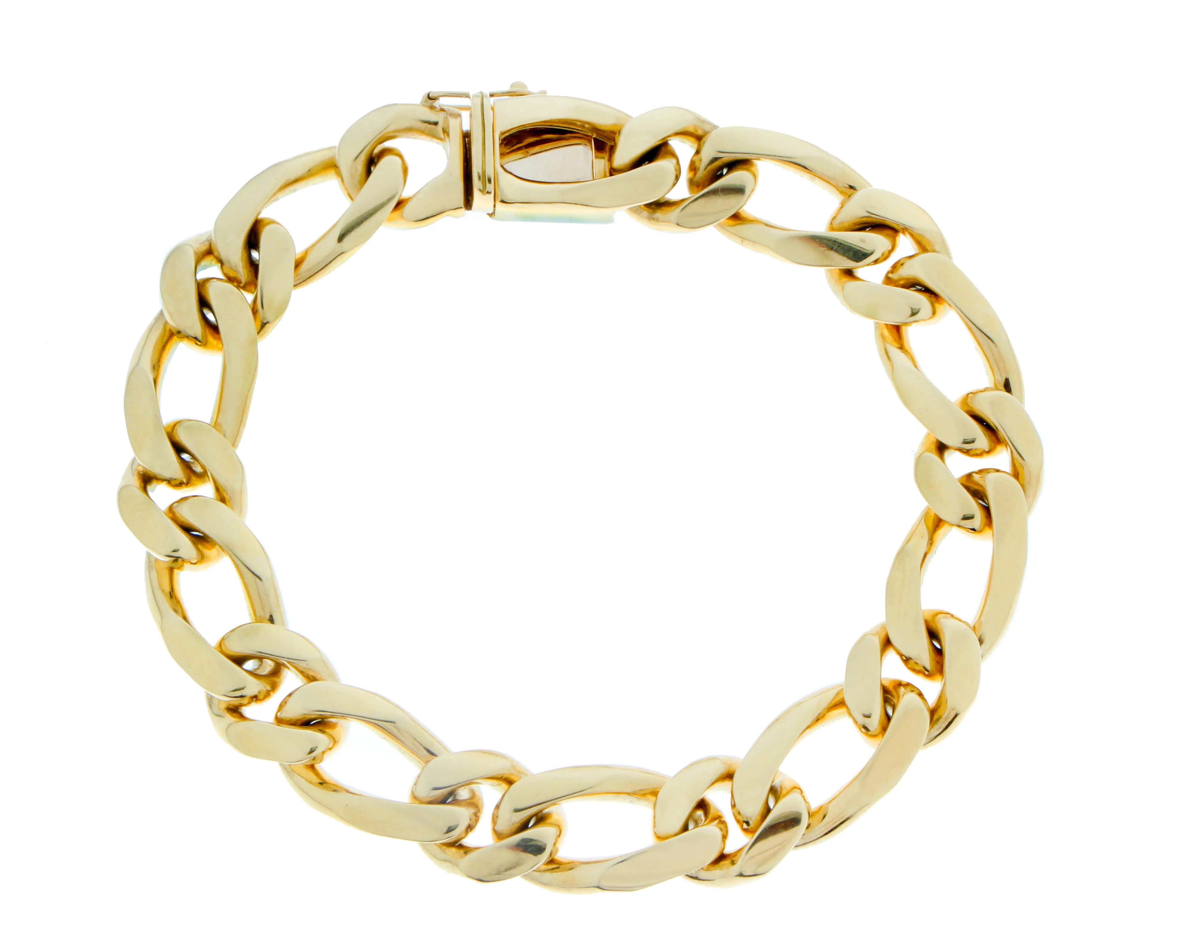 Yellow gold chain bracelet
