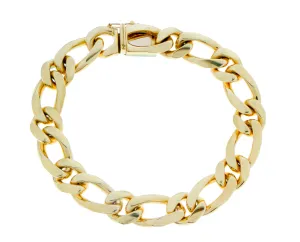 Yellow gold chain bracelet