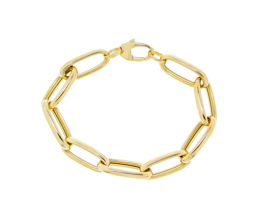 Yellow gold chain bracelet