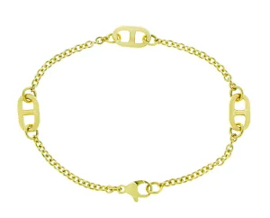 Yellow gold chain bracelet