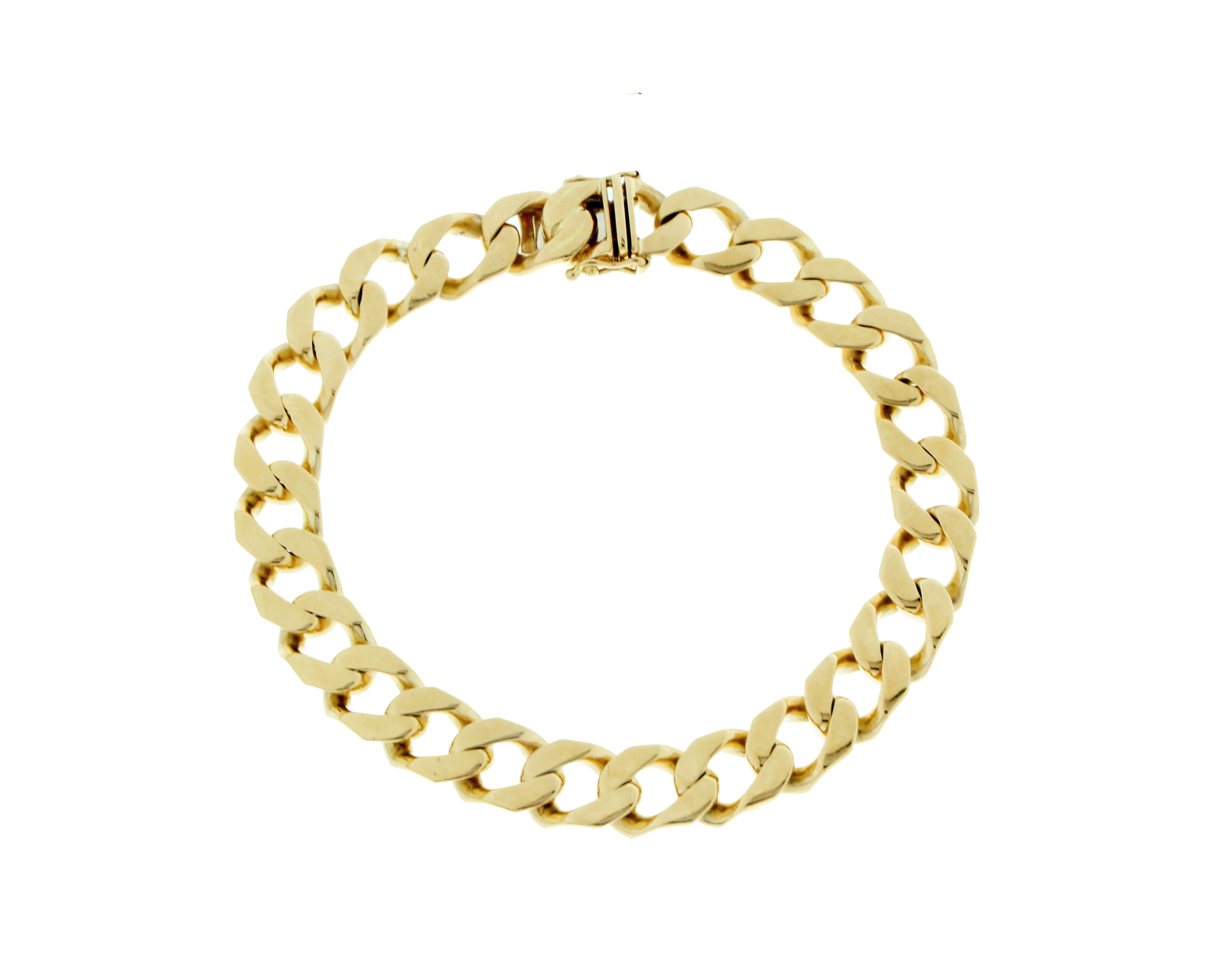 Yellow gold chain bracelet