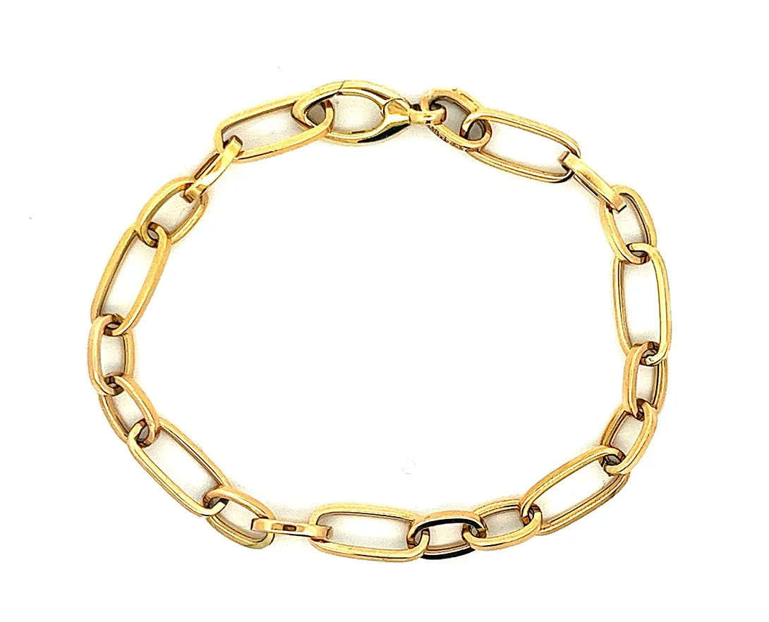 Yellow gold chain bracelet