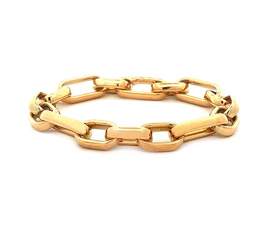 Yellow gold chain bracelet