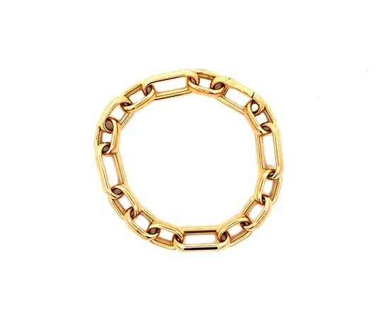 Yellow gold chain bracelet