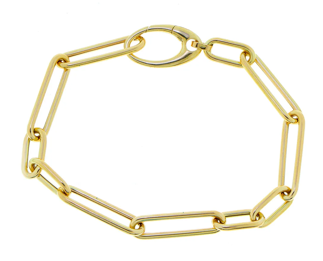 Yellow gold chain bracelet