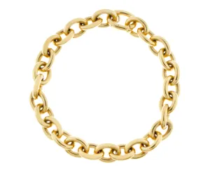 Yellow gold chain bracelet