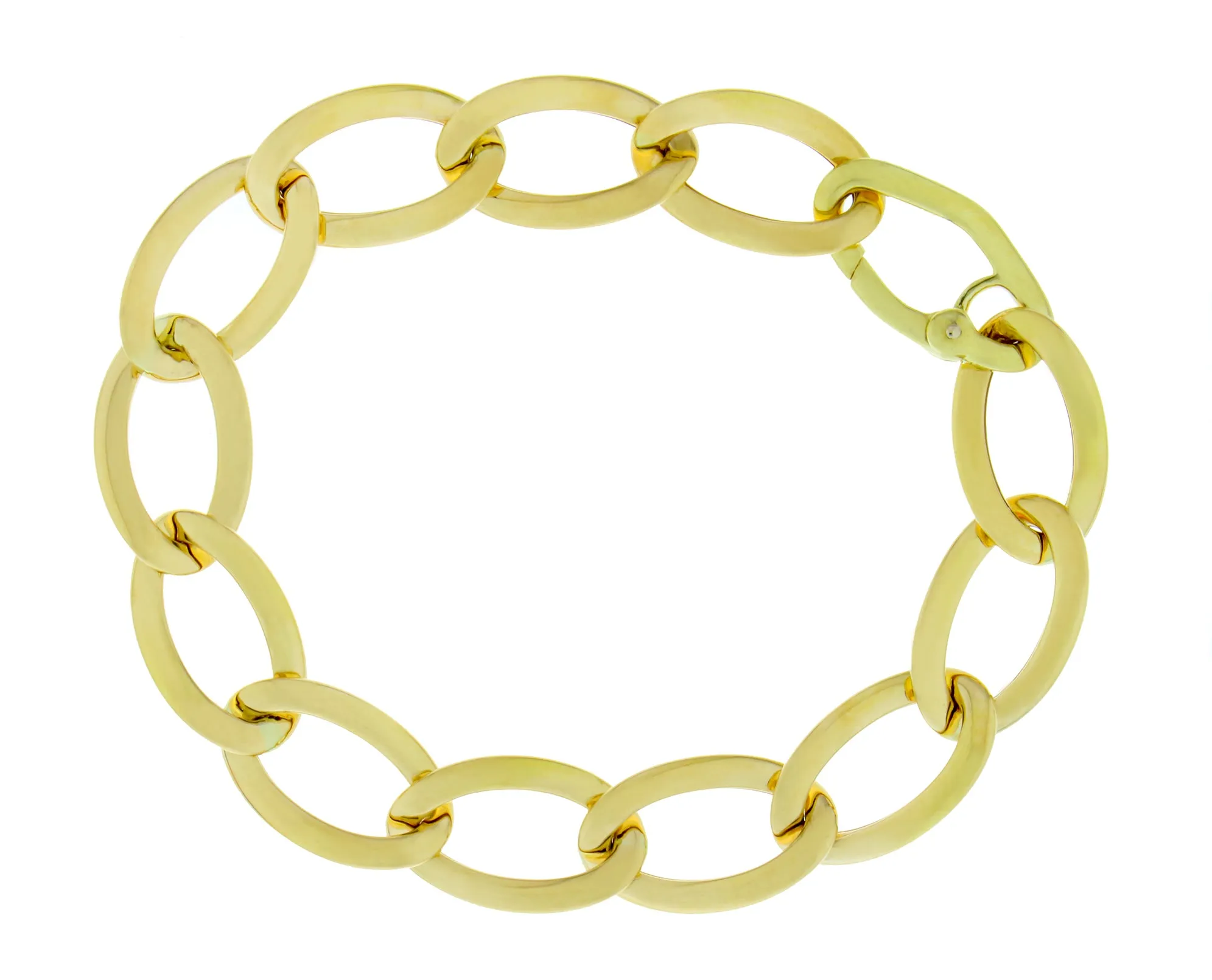 Yellow gold chain bracelet