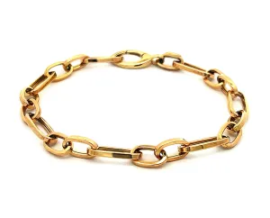 Yellow gold chain bracelet