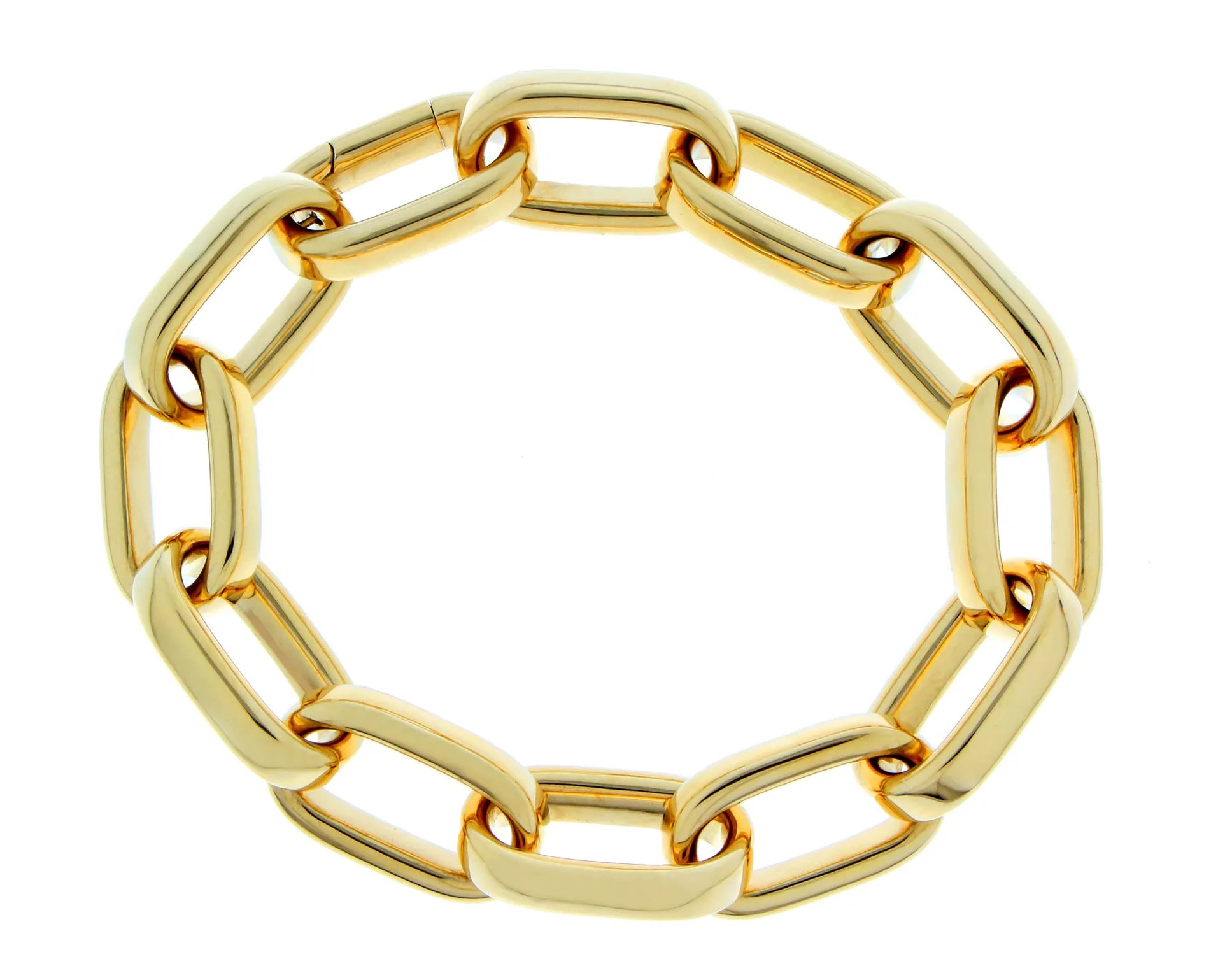 Yellow gold chain bracelet