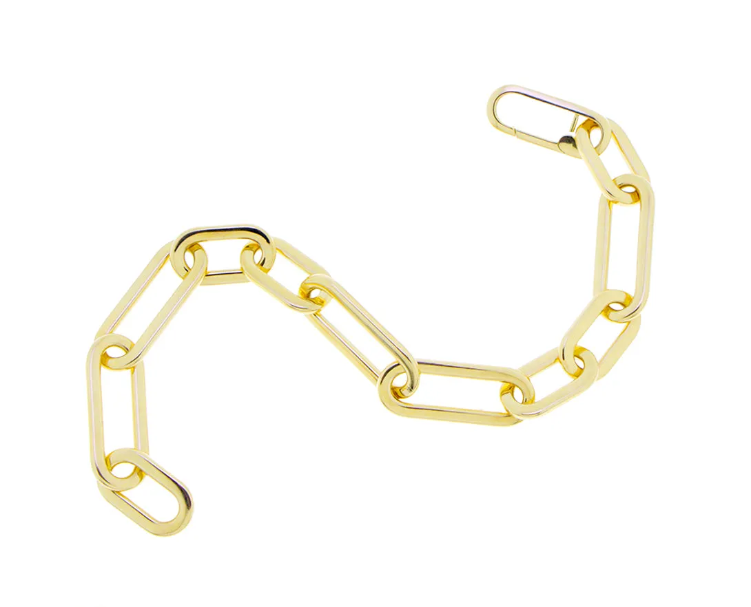 Yellow gold chain bracelet