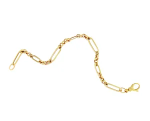 Yellow gold chain bracelet