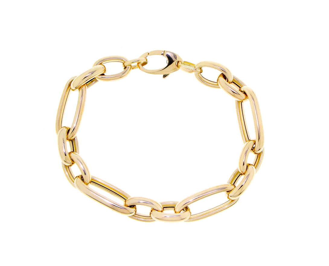 Yellow gold chain bracelet