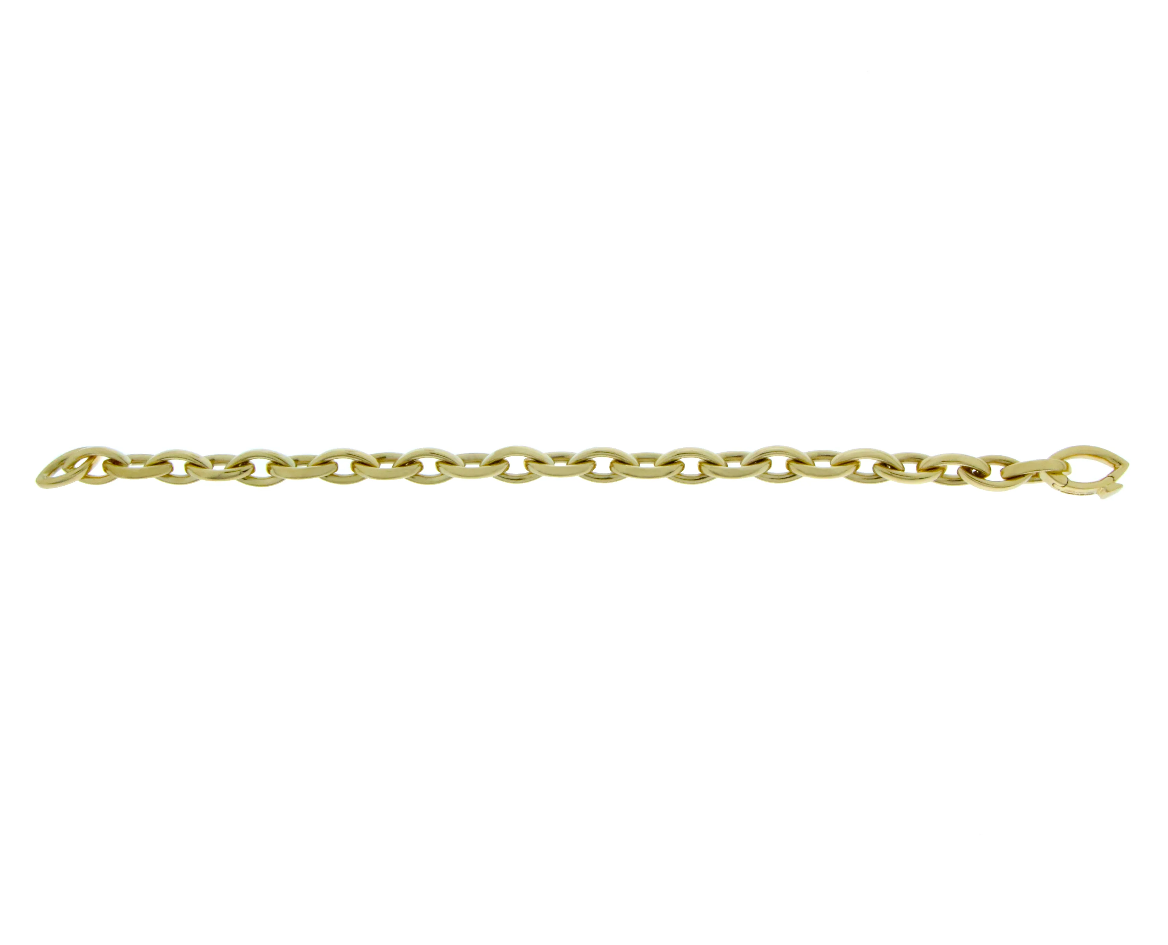 Yellow gold chain bracelet