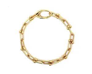 Yellow gold chain bracelet