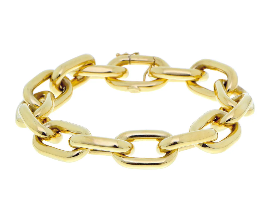 Yellow gold chain bracelet