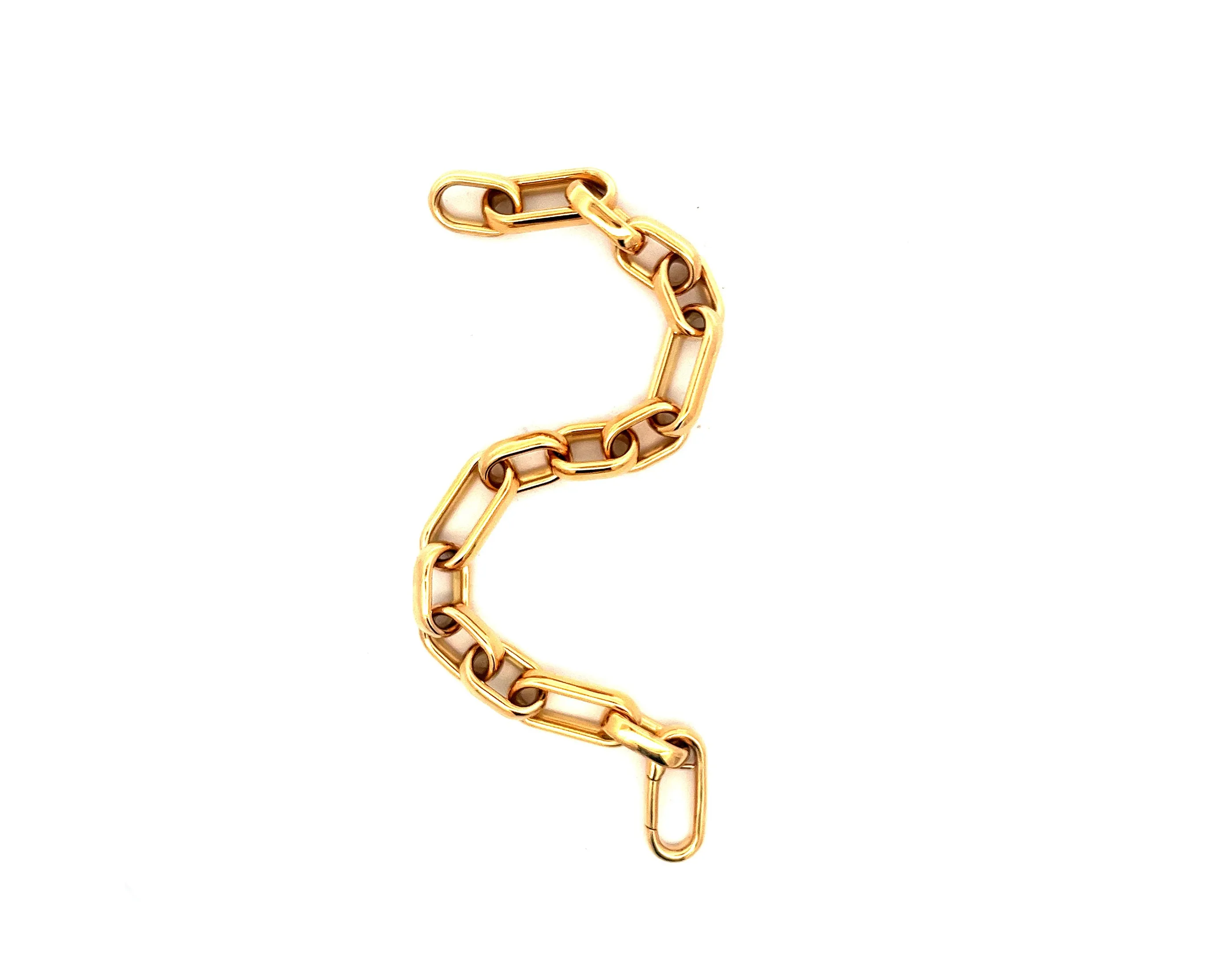 Yellow gold chain bracelet