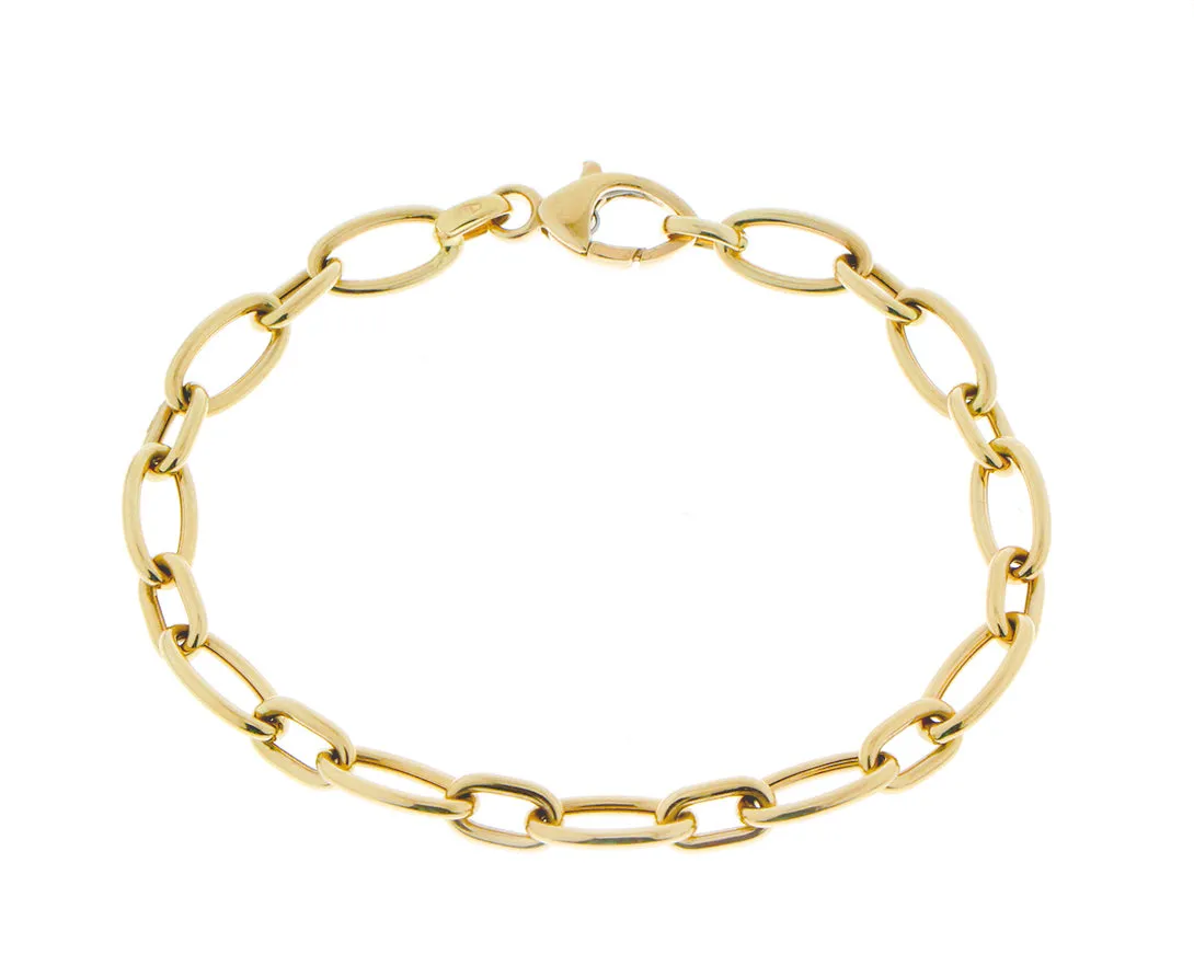 Yellow gold chain bracelet