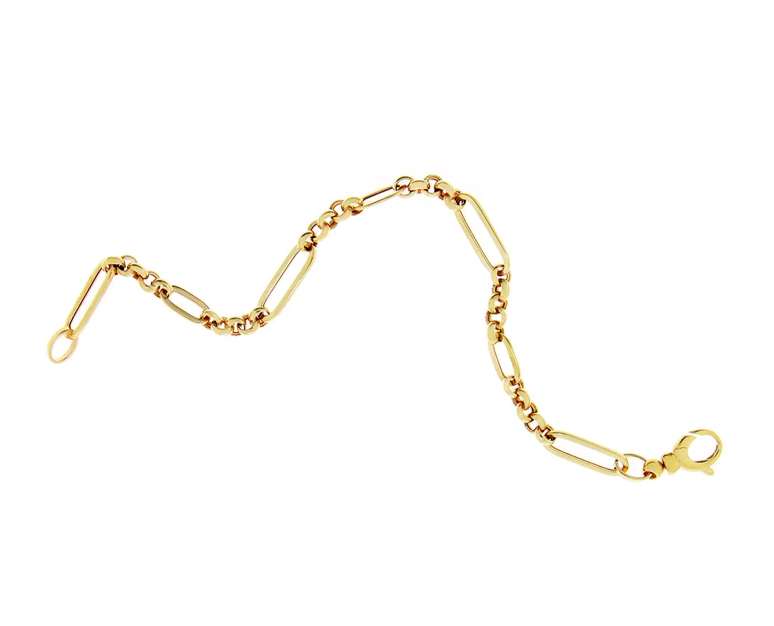 Yellow gold chain bracelet