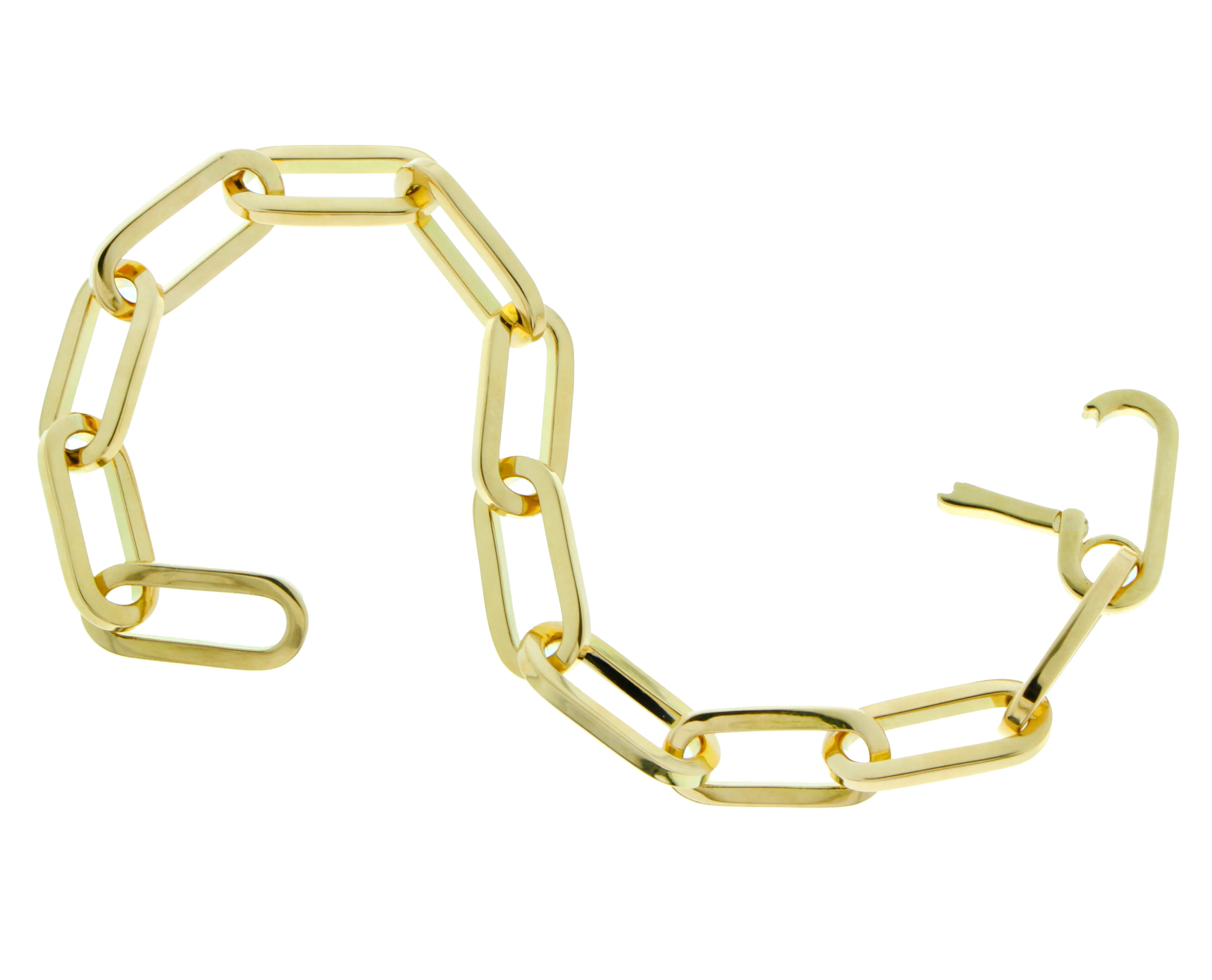 Yellow gold chain bracelet