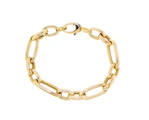 Yellow gold chain bracelet