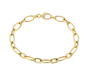 Yellow gold chain bracelet