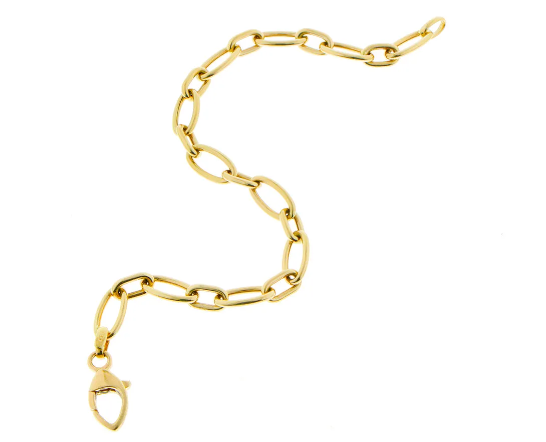 Yellow gold chain bracelet
