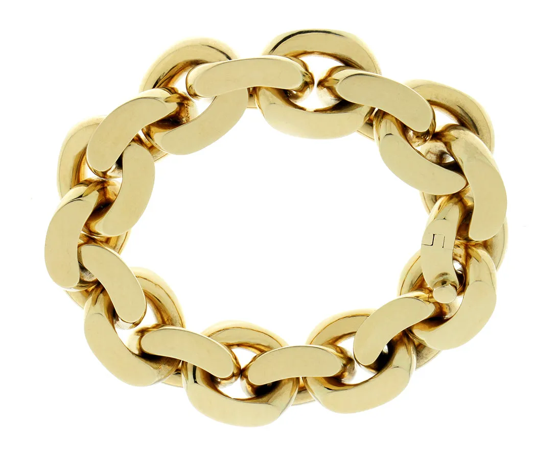 Yellow gold chunky bracelet