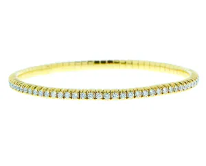 Yellow gold diamond stretch bracelet