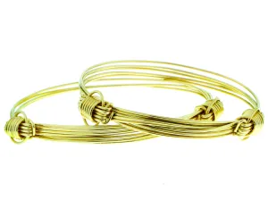 Yellow gold 'elephant hair' bracelet