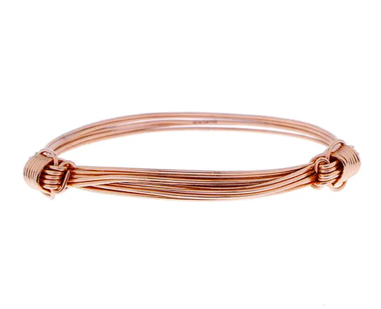 Yellow gold 'elephant hair' bracelet