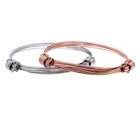 Yellow gold 'elephant hair' bracelet