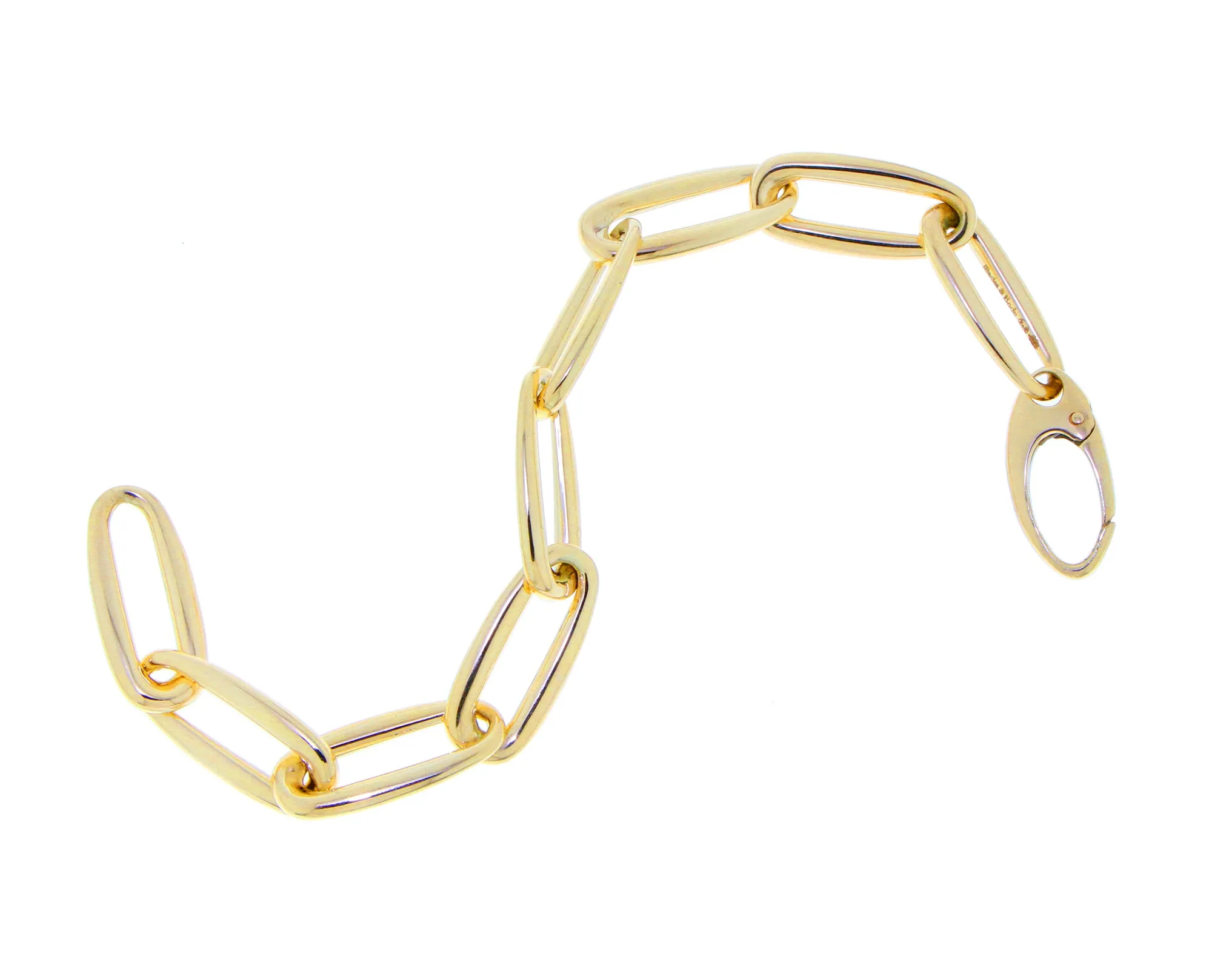 Yellow gold fantasy chain bracelet