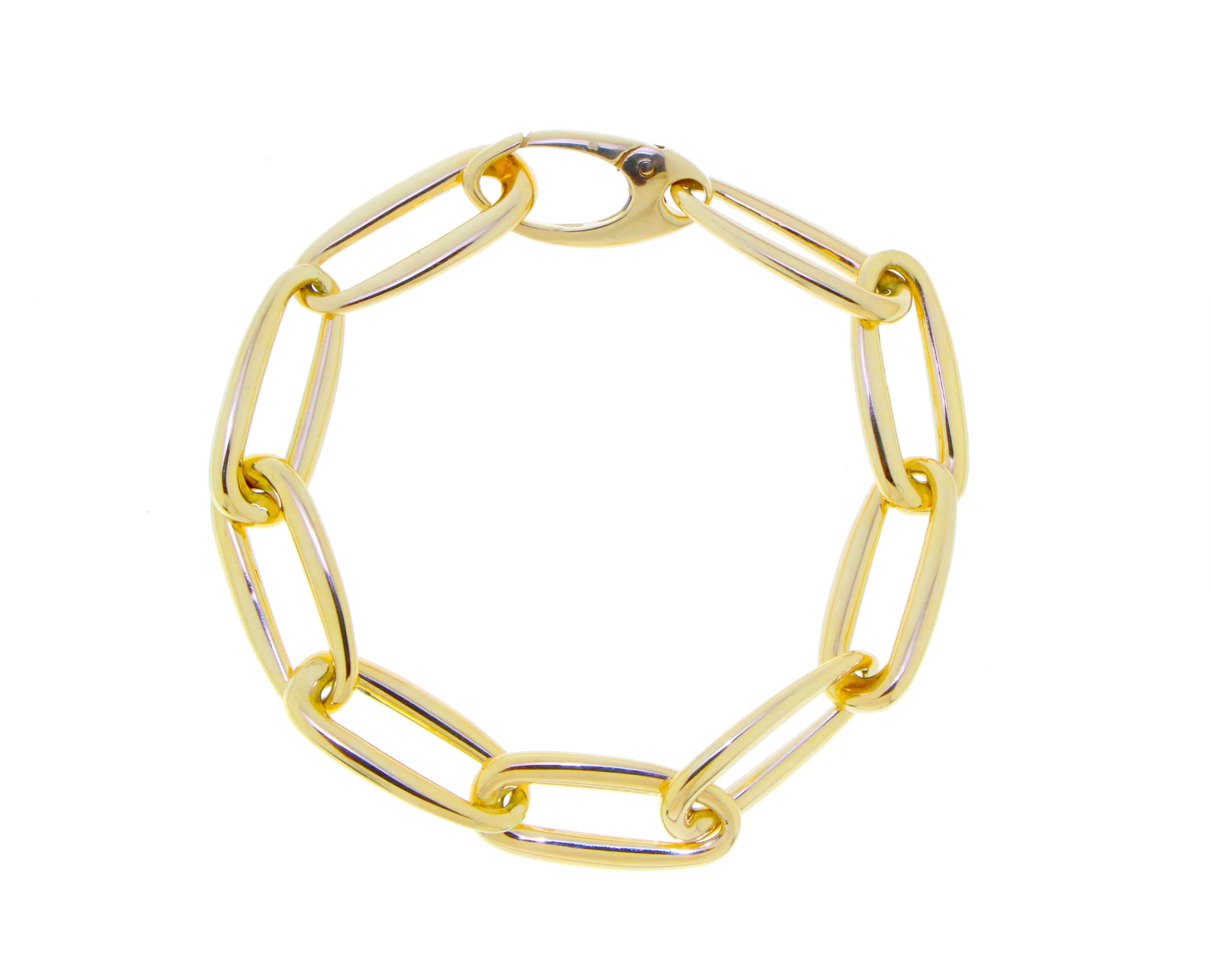 Yellow gold fantasy chain bracelet