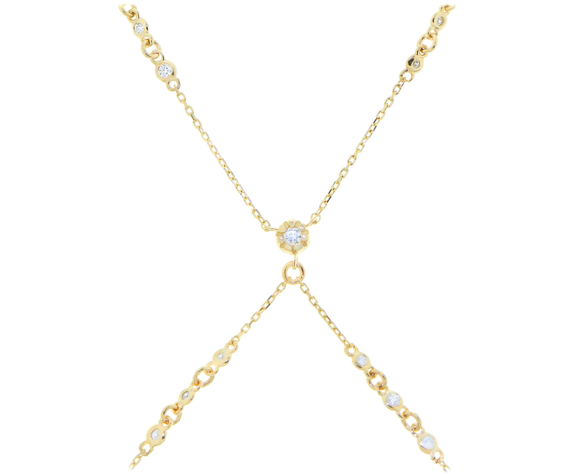 Yellow gold hand bracelets with diamonds or a diamond and sapphire nazar eye