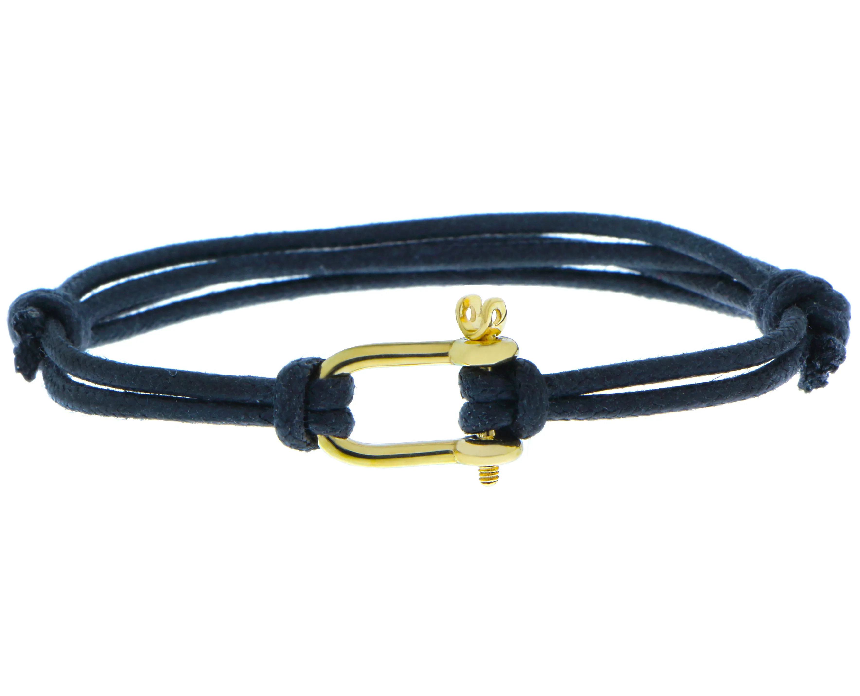 Yellow gold harp lock bracelet
