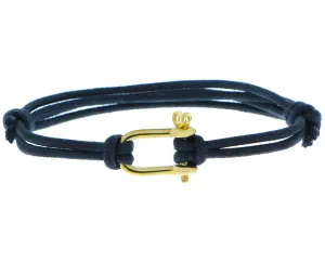Yellow gold harp lock bracelet