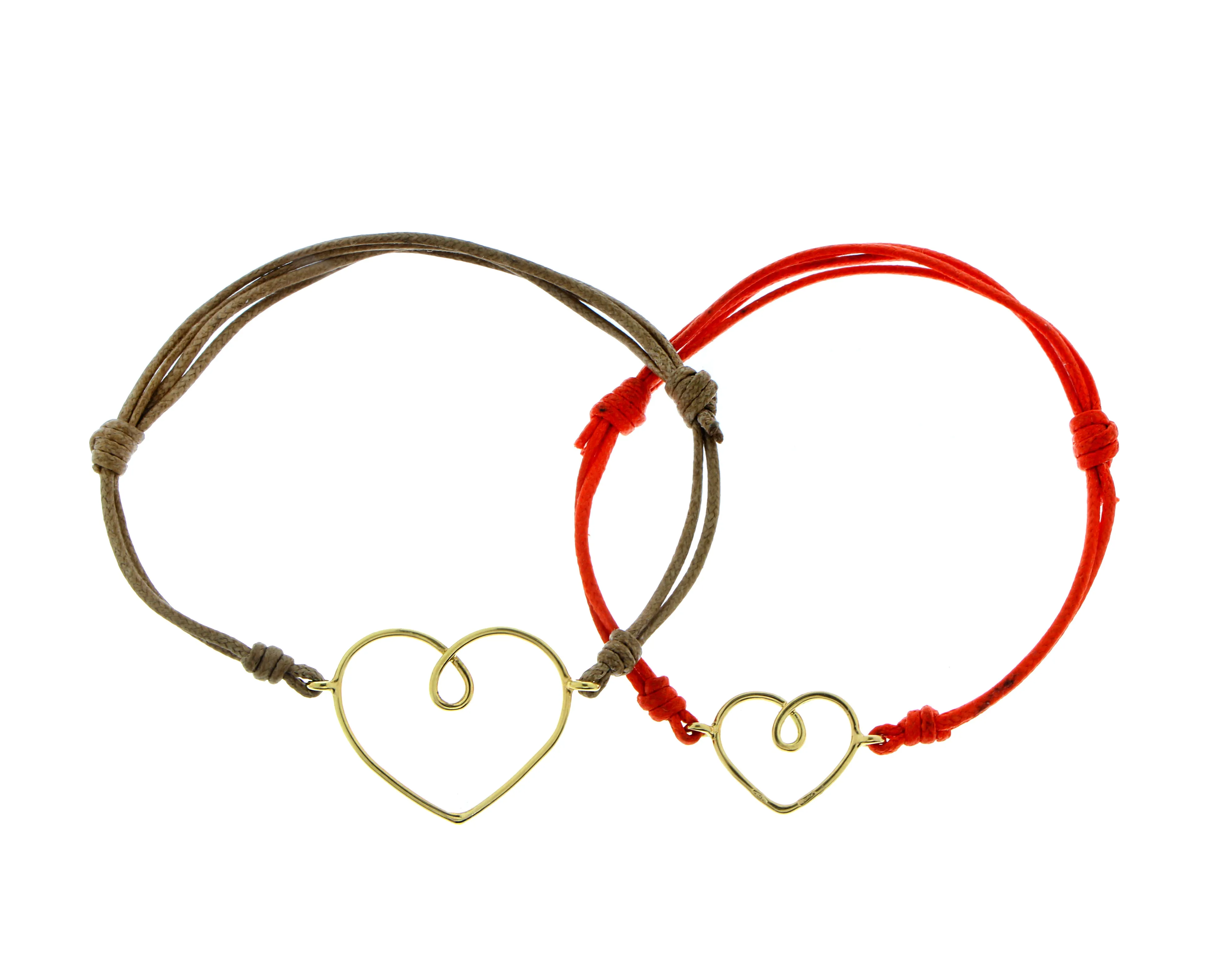 Yellow gold heart bracelet