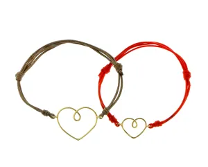 Yellow gold heart bracelet