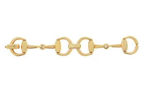 Yellow gold horsebit Gucci bracelet