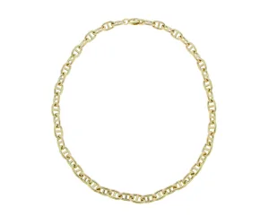 Yellow gold necklace marina link