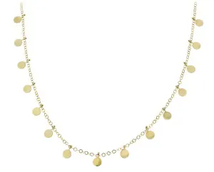 Yellow gold necklace with 15 coins