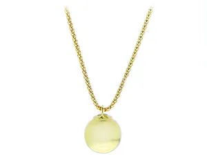 Yellow gold necklace with a ball pendant