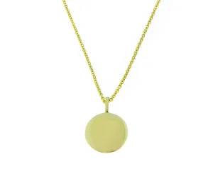 Yellow gold necklace with a coin pendant