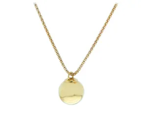 Yellow gold necklace with a gold ball pendant