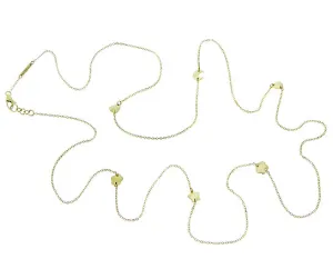 Yellow gold necklace with charms