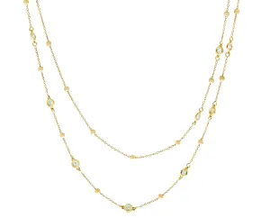 Yellow gold necklace with diamonds