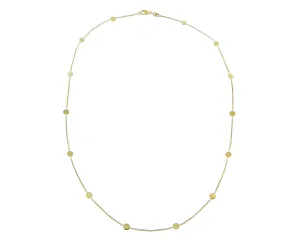 Yellow gold necklace with small coins