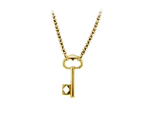 Yellow gold Pomellato necklace with key pendant