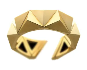 Yellow gold pyramid bracelet