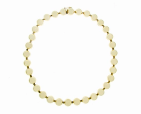 Yellow gold ball necklace